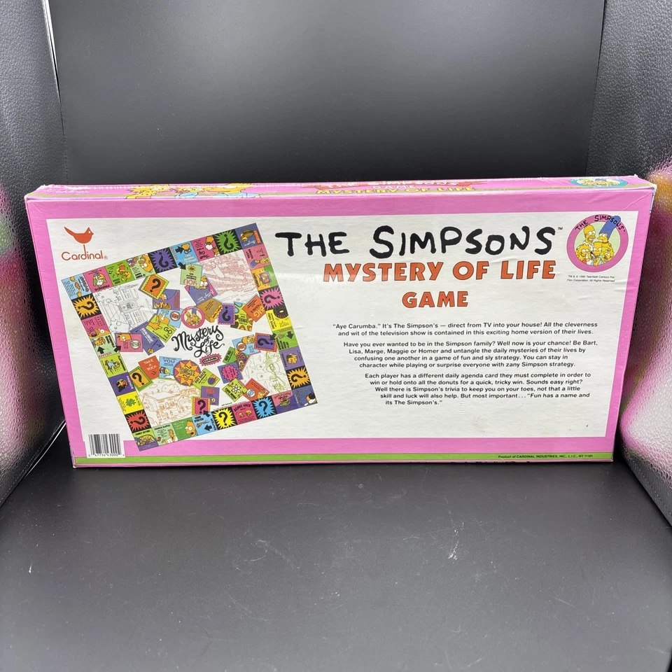 Vintage 1990 The Simpsons Board Game by Cardinal Mystery Of Life Sealed NEW - Image 2 of 4