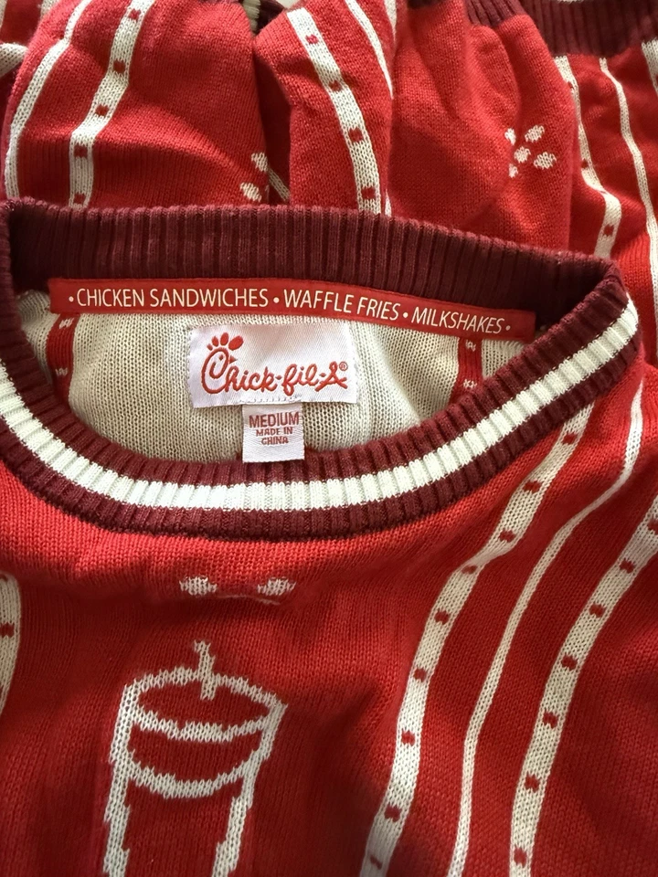 Suéter Chick-Fil-A Para Hombres Feo Navidad Vacaciones Suéter Vaca Fiesta Mediano Foto 4 de 4