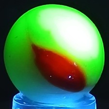 Vintage UV-Reactive Marble King Bumblebee .62 Inches Near-Mint Condition