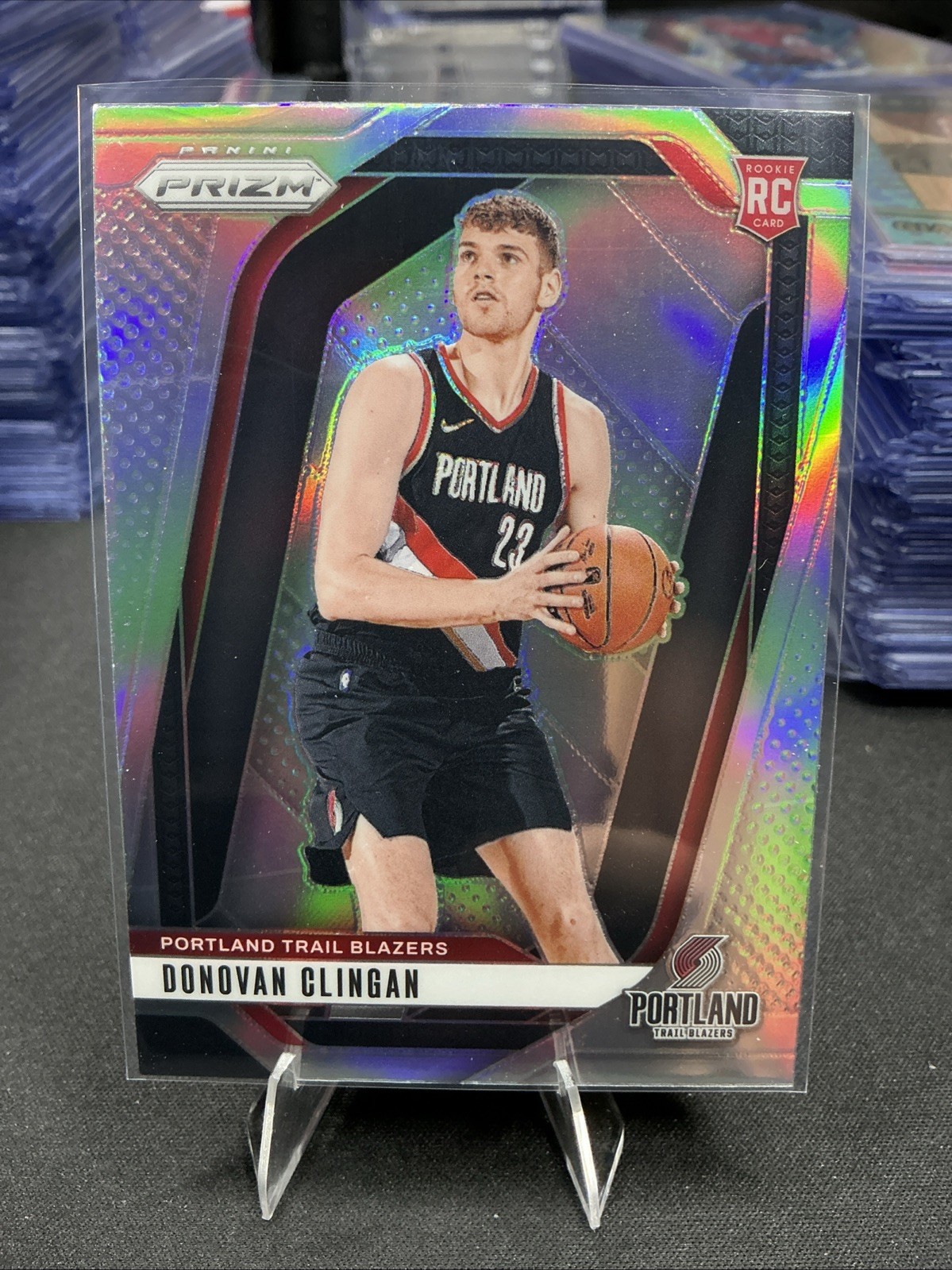 Donovan Clingan 2024-25 Panini Prizm Silver Prizm RC #221