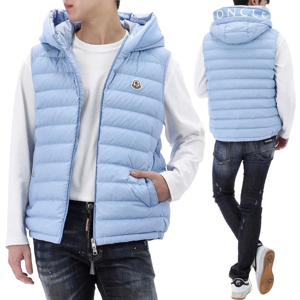 Gilet imbottito con cappuccio Moncler Bourget 126948056