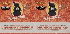 Dr. Squatch,  Spirit Halloween, Drunk 'N Pumpkin Soap, 2 Bars, 2025, Ltd Edition