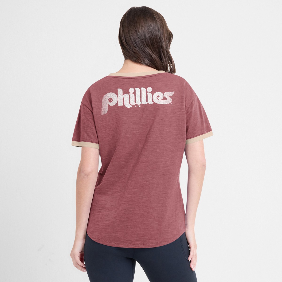 売れ筋商品|||ファナティクス カットソー トップス レディース Women's Burgundy Philadelphia Phillies Binge Worthy Stadium Slub V-Neck T-Shirt Burgundy Women's Fanatics Burgundy Philadelphia Phillies Binge Worthy