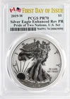 2019-W PCGS PR70 $1 Silver Eagle Enhanced Rev PR Pride of Two Nations, U.S. Set