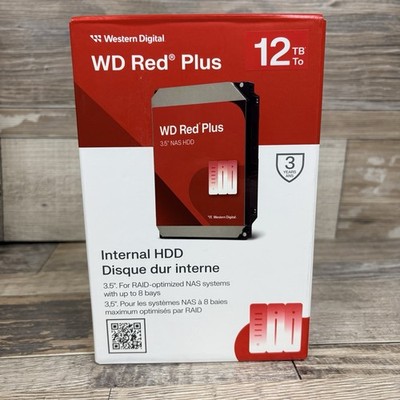 Western Digital WD 12TB Red Plus NAS SATA HDD Internal Hard Drive HDD-WD120EFGX