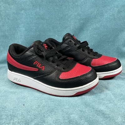 Fila A-low Youth Size 3 Red Black & White USED (no box) 3BM01159-012