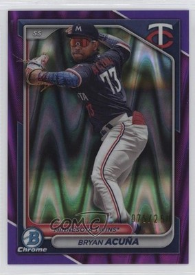 2024 Bowman Chrome Prospects Purple RayWave Refractor Bryan Acuna Acuña 1q0l
