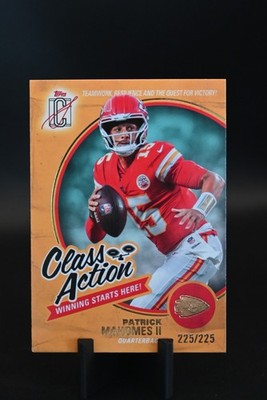 2025 Topps Signature Class Patrick Mahomes II Class Action 24/225 Chiefs Insert