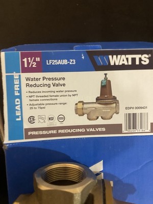 WATTS Water Pressure Reducing Valve