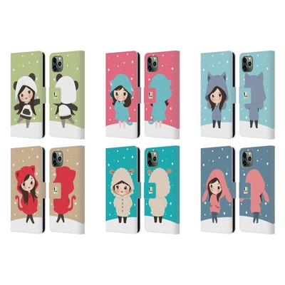 HEAD CASE DESIGNS WINTER KAPUZEN BRIEFTASCHE HUELLE FÜR APPLE iPHONE HANDYS