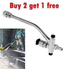Dual Valve Foam Cannon Dual Spray Gun Stainless Steel Foam Lance Nozzle 1/4" US