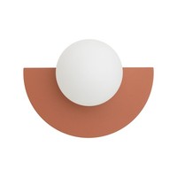 Wandleuchte Terrakotta Glas H:25 Cm G9 Blendarm Modern Flur Wandlampe Wohnzimmer