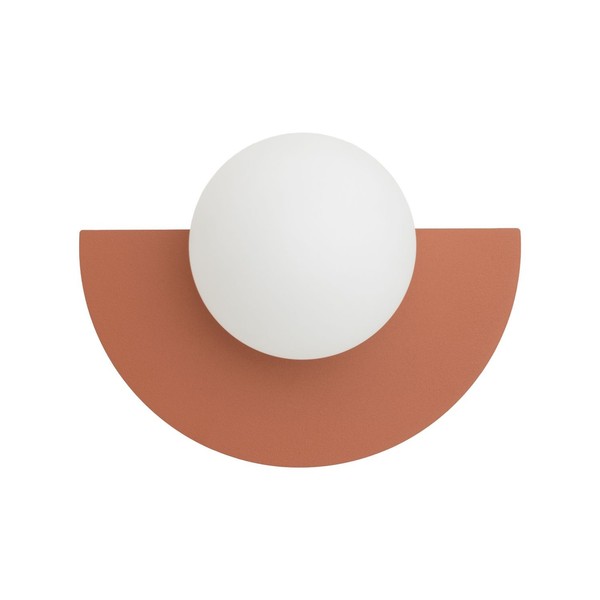Wandleuchte Terrakotta Glas H:25 Cm G9 Blendarm Modern Flur Wandlampe Wohnzimmer-image