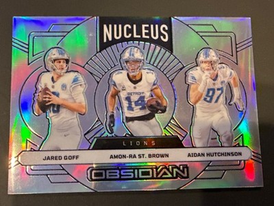 2024 Panini Obsidian - J. Goff, A. Hutchinson, A. St. Brown Nucleus /99 Lions