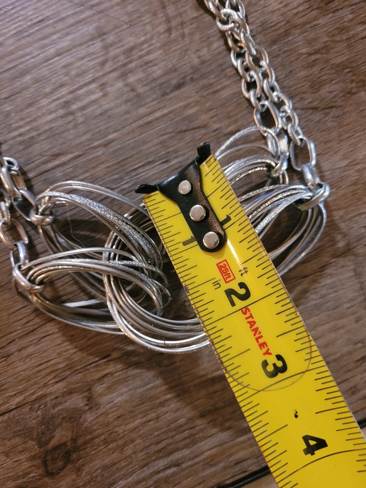 Silvertone Geometric Bold Chunky Statement Neckla… - image 9