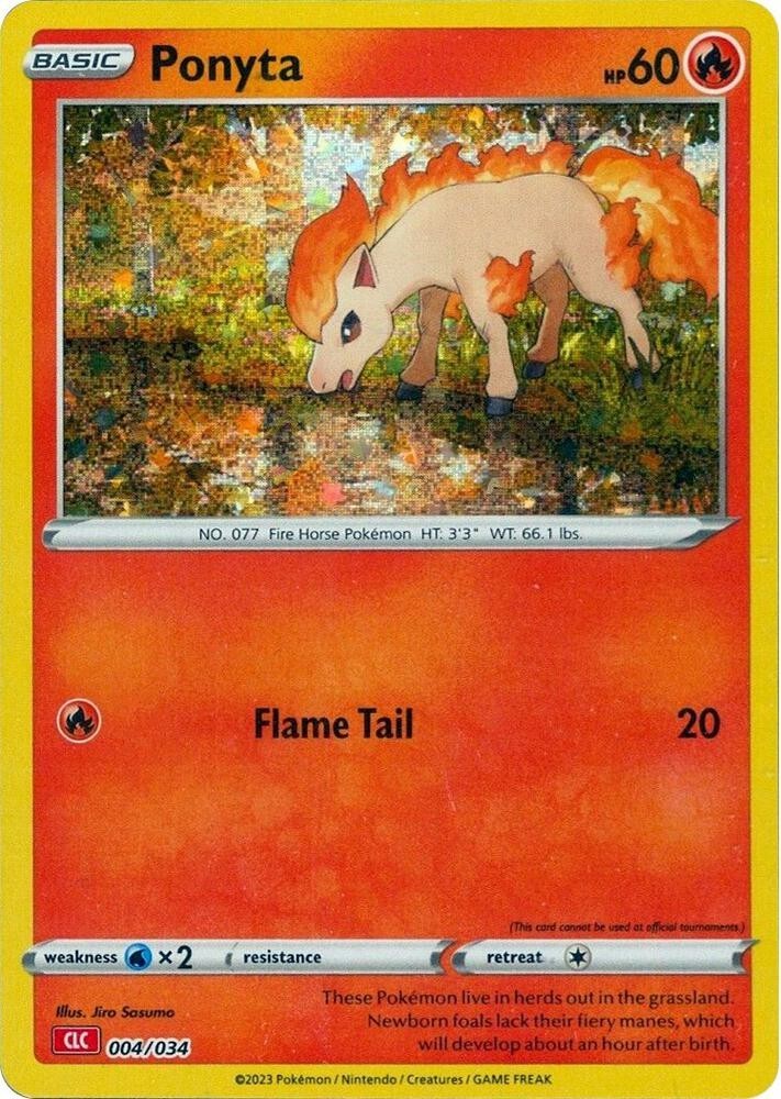 Ponyta Trading Card Game Classic Collection 004/034 Pokemon TCG Card NM