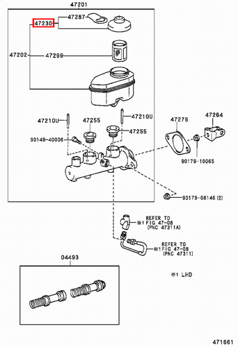 Genuine Hilux LN172 LN171 LN170 LN167 LN166 Brake Master Cylinder Reservoir Cap - Picture 8 of 20
