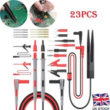 23PCS Multimeter Test Leads Set Probe Banana Plug Alligator Clip for Fluke Meter