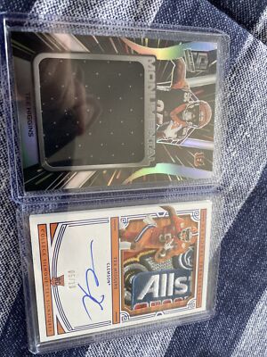tee higgins auto 5/10 Nationals Treasures Plus Spectra Patch