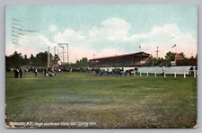 Postcard Rochester New Hampshire Stage and Grand Stand Cold Spring Park