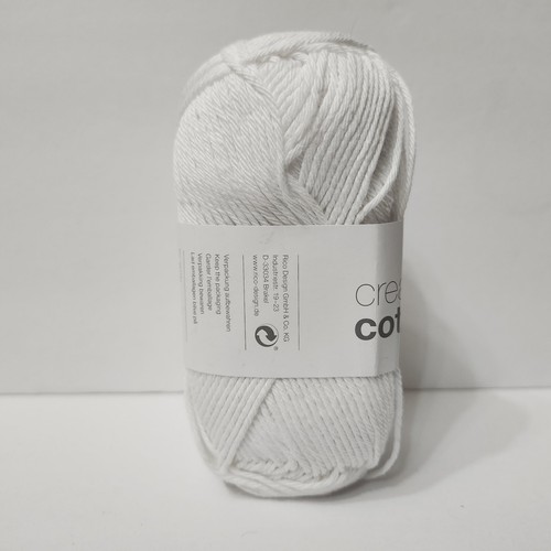 Rico Creative Baumwollgarn 100 % Baumwolle Farbe 01 weiß 1,75 Unzen 50 Gramm - Bild 7 von 7
