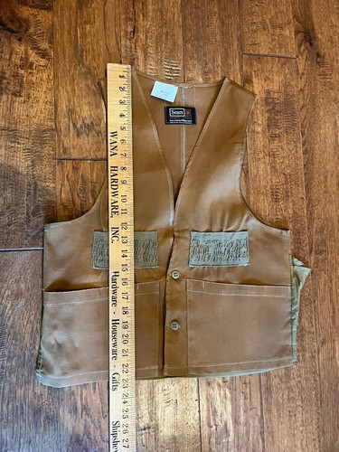 Sears Sports Center Vest Mens M Beige Bird Hunting Amo Coated Vintage Retro EUC - Picture 14 of 15
