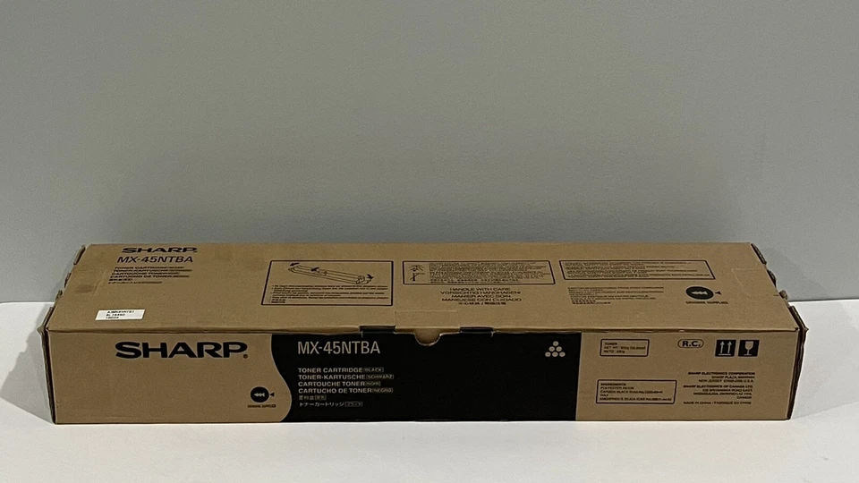 Genuine Sharp MX-45NTBA Black Toner Cartridge for MX-3500N. MX-3501N - NEW - Image 4 of 4