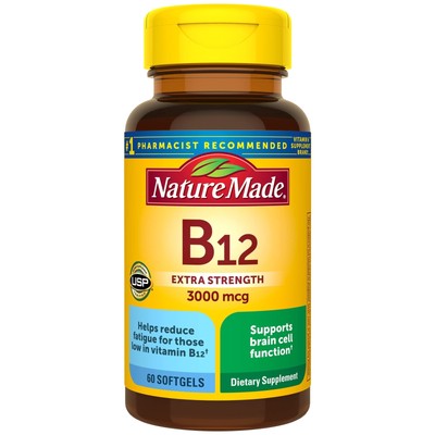 Nature Made Extra Strength Vitamin B12 3000 mcg, Dietary Supplement for Energ...