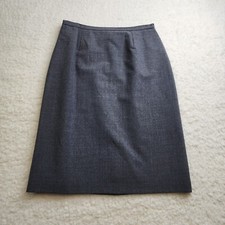 Best De La Redoute Vintage Straight Skirt Sm Gray Wool Lycra Zip Midi Old Money