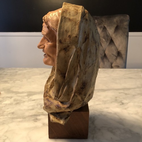 Older Women Bust la cartapesta From Lecce Italy By Antonio Malecore Paper Mache - Picture 6 of 10