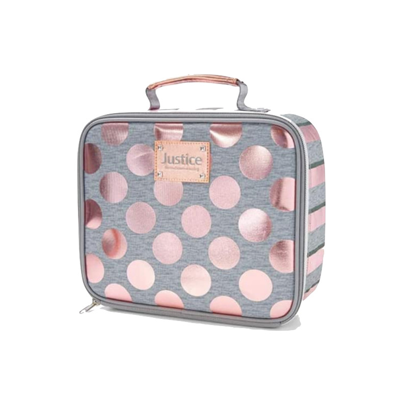 Justice Rose Gold Foil Lunch Tote