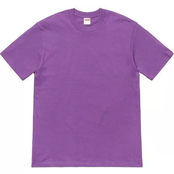 T shirt blanc neuf marque Supreme en violet foncé grand