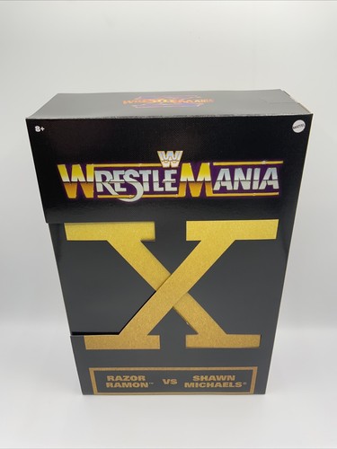WWE Elite Wrestlemania X Ladder Match HBK Shawn Michaels vs Razor Ramon Set NUOVO - Foto 8 di 9
