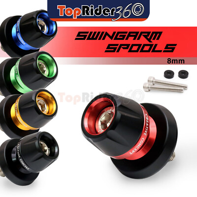 RED 8mm Swingarm Spools Sliders Protector For Kawasaki Z900 RS