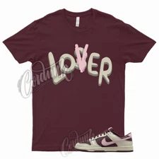 LOVER T Shirt to Match Dunk Low Valentines Day Pale Ivory Medium Soft Pink Night