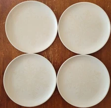 4 ct Target Threshold 7" Melamine Ivory Snowflake Salad Plate Christmas 2024 Set