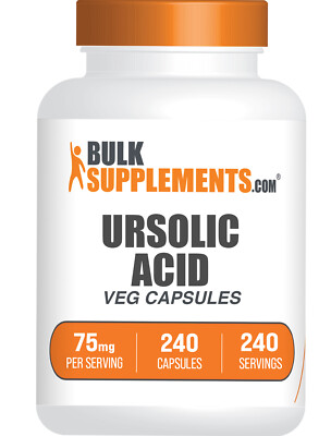 BulkSupplements Ursolic Acid 240 Capsules - 75 mg Per Serving 