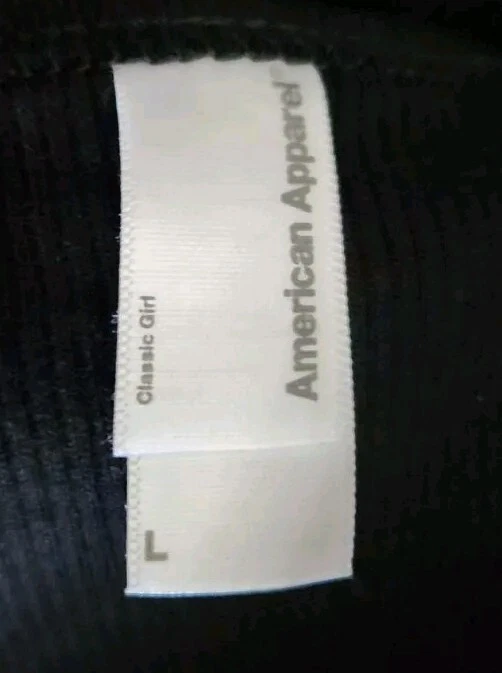 Regata American Apparel Classic Girl nova sem etiquetas com nervuras feita nos EUA preta tamanho G - Imagem 2 de 2
