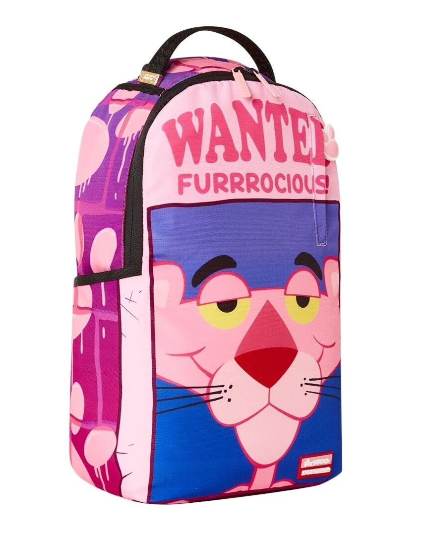 Sprayground Pink Panther Backpack Laptop Pink Logo New Books Bag Back  School