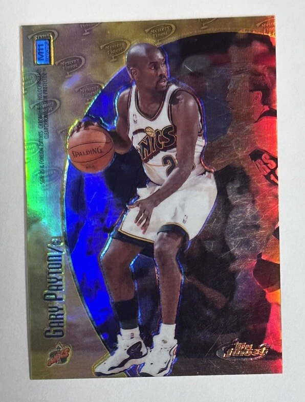 1998-99 Topps Finest Mystery Refractor Gary Payton Stephon Marbury #M11 (Flawed)