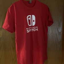NINTENDO SWITCH red short sleeve t shirt size S video game