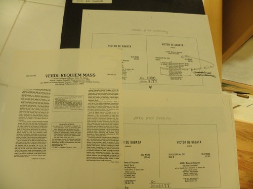 Victor de Sabata Verdi Requiem Mass 2 Lp Records TEST PRESSING Berlioz Carnival - Picture 2 of 7