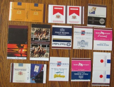PHILIP MORRIS CIGARETTES EMPTY TOBACCO MATCHBOX COVERS -E24