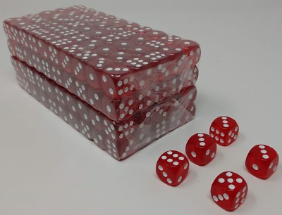 Pack of 200 Dice standard 16mm size (3 translucent colors available)