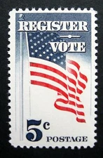 Sc # 1249 ~ 5 cent Register And Vote Issue (cj14)