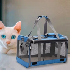 FABRIC PET CARRIER BAG PORTABLE CAT TRAVEL CASE CAGE DOG CARRY BAG CRATE