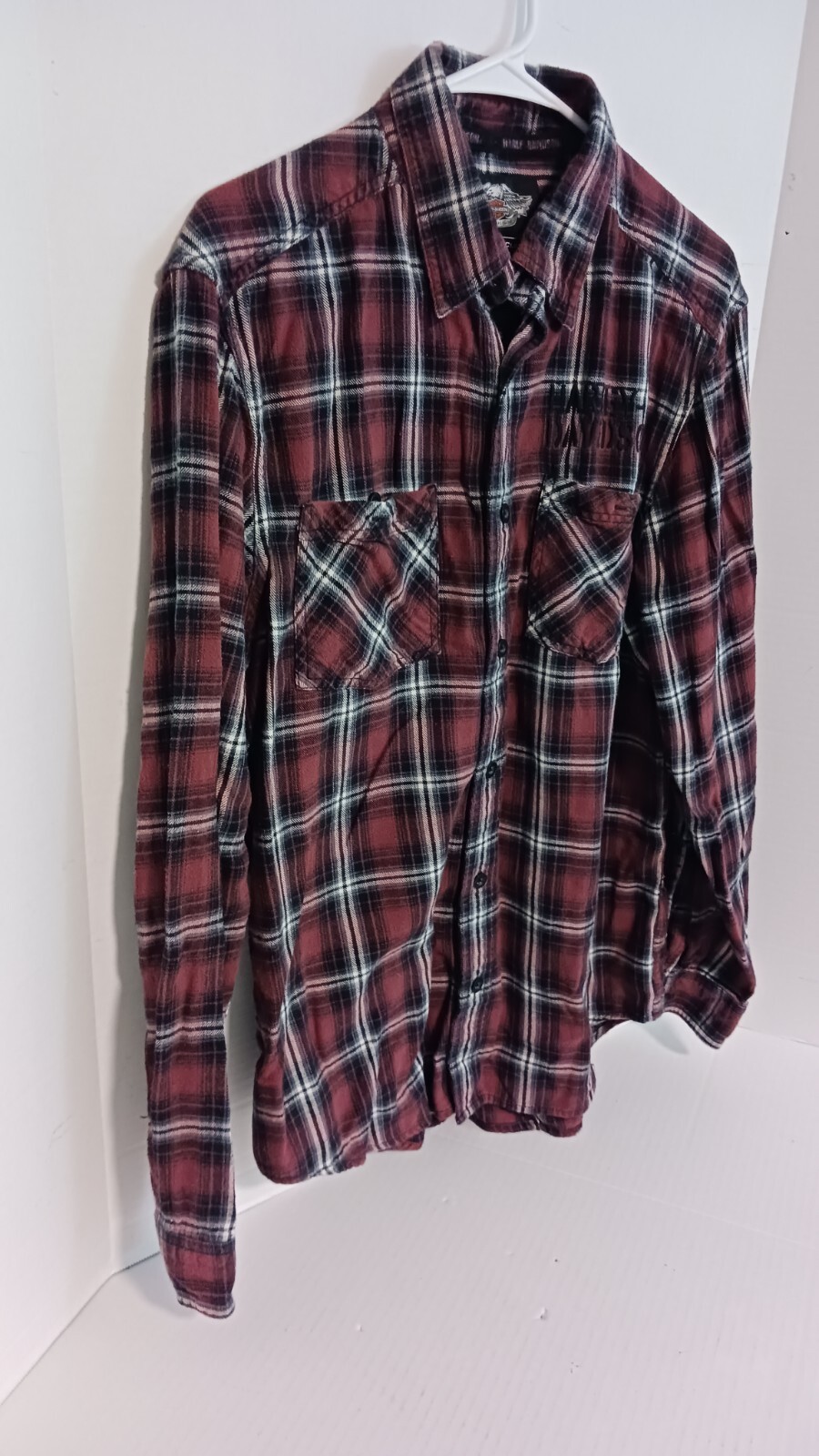 Authentic Harley Davidson Button Long Sleeve Flan… - image 2