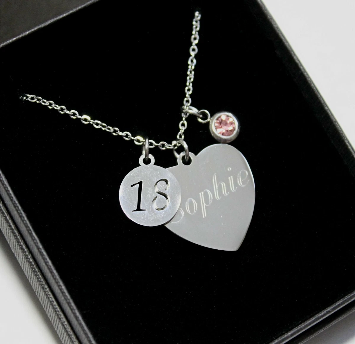 Personalised 18th cheap birthday necklace