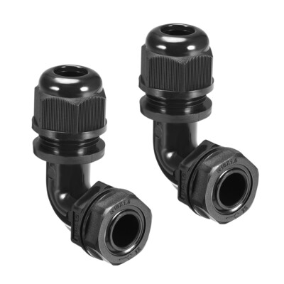 2x M16 Kabelverschraubung 90 Grad Verbindung aus Nylon für 4mm-7mm Drm Kabel