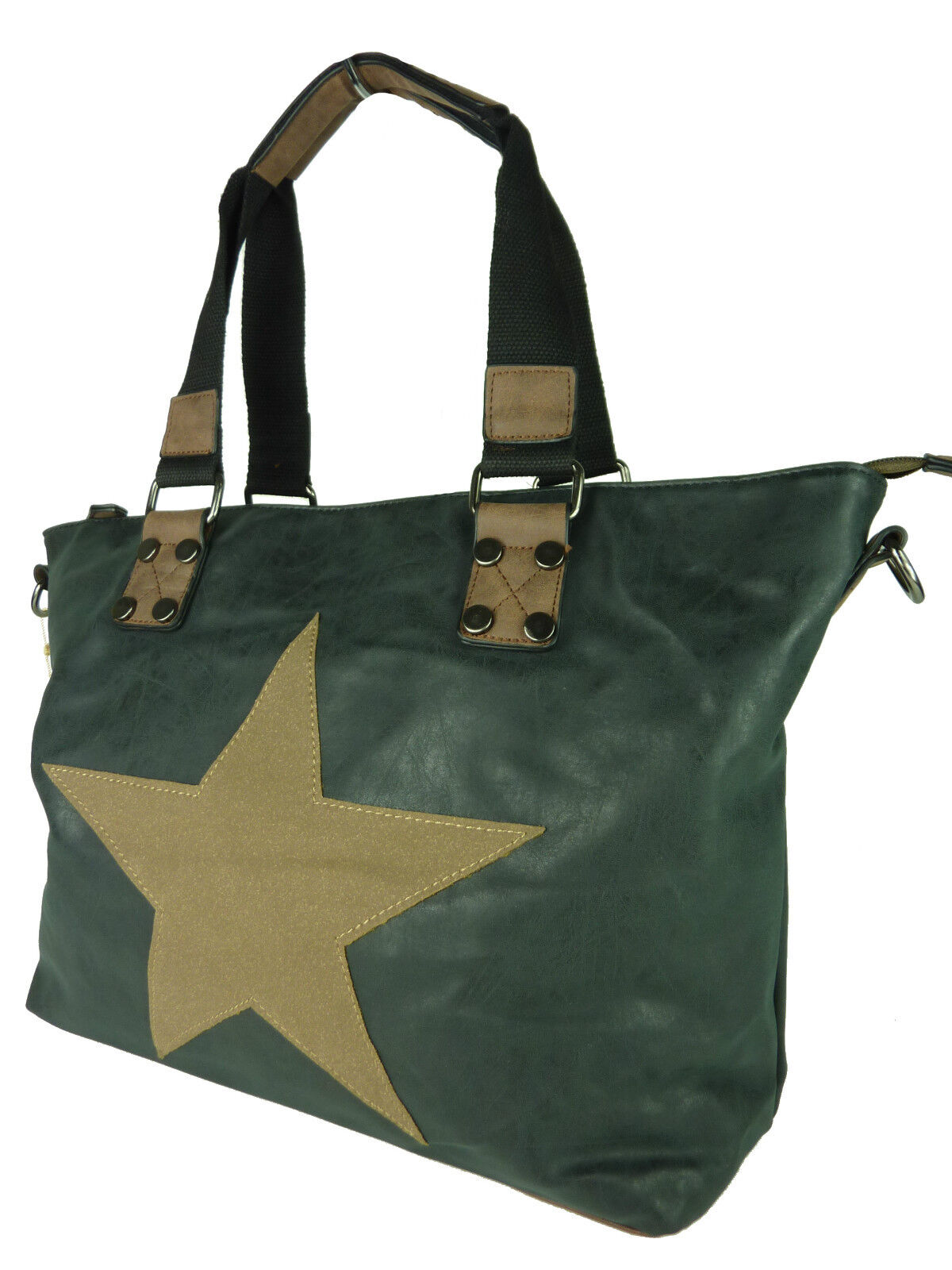 Schultertasche Stern Damen Handtasche groß Shopper Star Vintage handbag A251-2